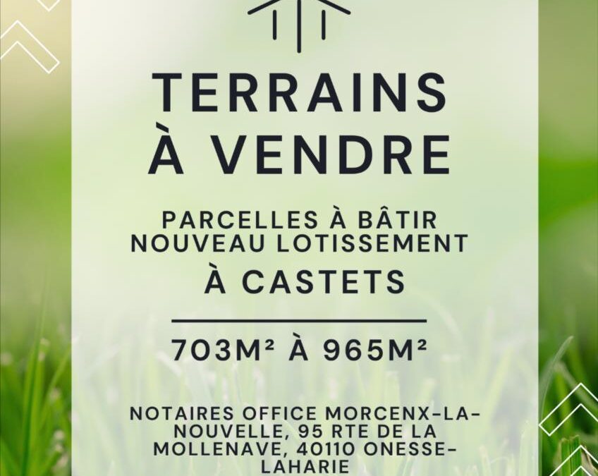 Vente Terrain – à Castets – Landes (40260)