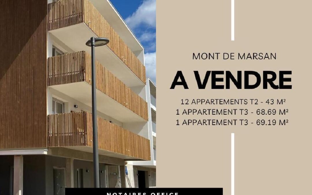 Vente Appartement – 3 pièces – 69 m² à Mont-de-marsan – Landes (40000)